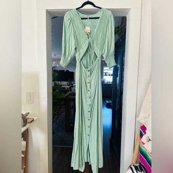 Free People String Of Hearts Maxi Dress | Seafoam Green - Picture 5 of 7